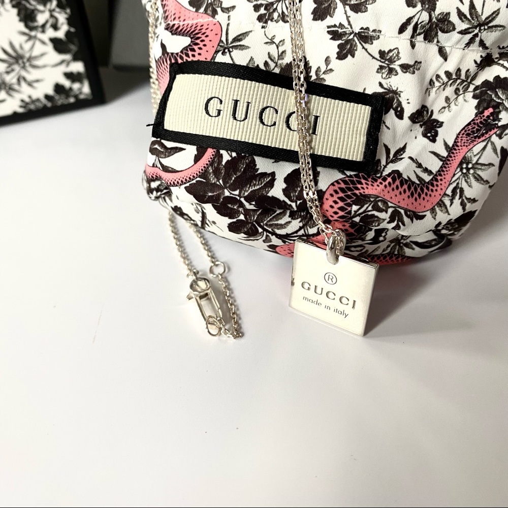 NEW Gucci trademark sterling silver pendant necklace - Picture 5 of 5
